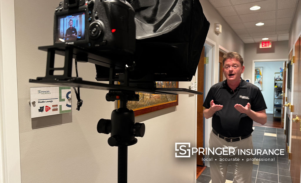 Chris filming a Springer University Lesson