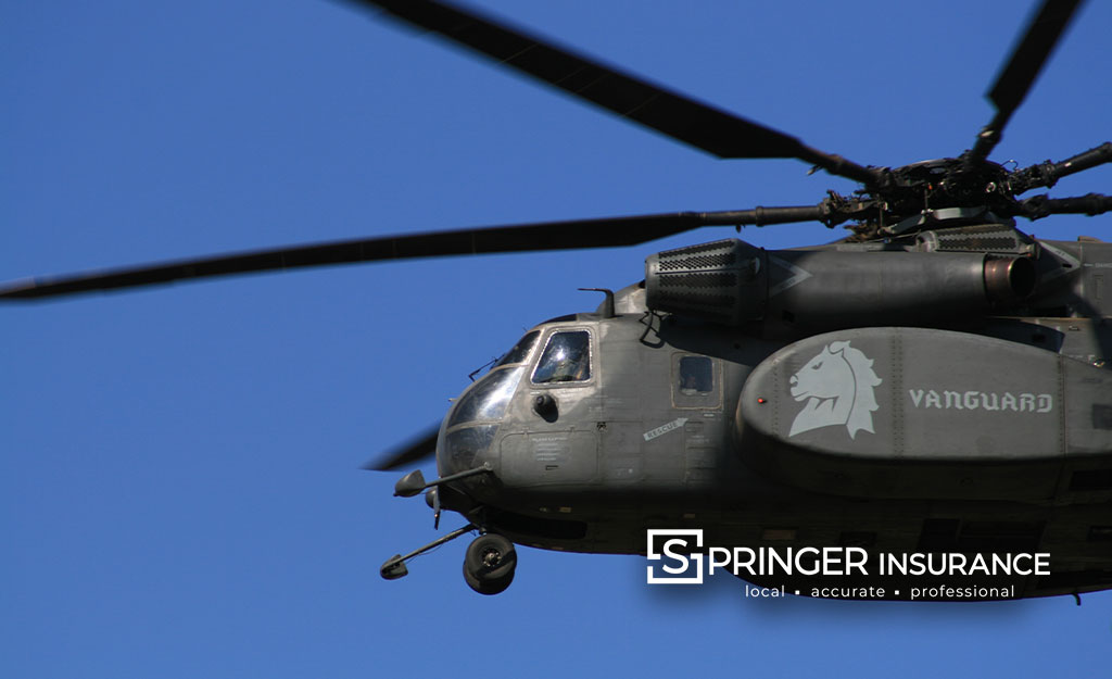 A Sea Stallion flys low over Lake Chesdin