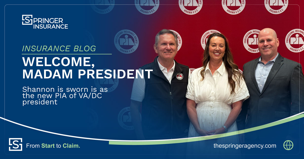 Shannon Springer with Mark Suhr the PIA National President and Mike Skiados the PIA National Chief Executive Officer